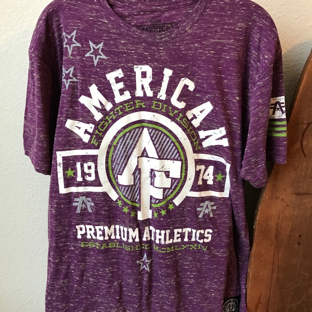 Purple American Fighter tee